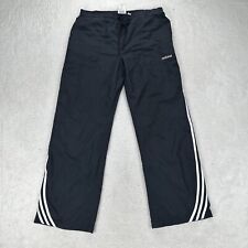 Vintage Adidas Track Pants Men Medium Black Mesh Lined Drawstring Pockets picture