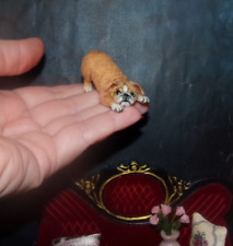 Bulldog puppy Artisan miniature OOAK 1:12 dollhouse realistic sculp handmade dog picture