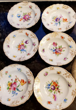 6 Richard Klemm Dresden Hand Painted Fruit Dessert Bowls Set B picture