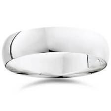 6mm Wide High Polished Wedding Band 950 Platinum Plain Dome Ring picture
