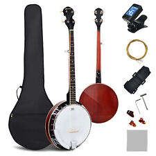 Sonart 5 String Geared Tunable Banjo 24 Brackets Closed Back Remo Head with Case picture