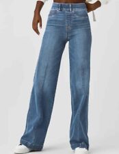 Spanx Womens Vintage Indigo Seamed Front Wide Leg Jeans Petite 3XL picture