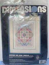 RARE DIMENSIONS Counted Cross Stitch Kit GINGHAM AND BOWS SAMPLER - 11