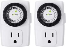 BN-LINK Indoor 24-Hour Mechanical Outlet Timer Daily use, 2 Pack, 2 or 3 Prong picture