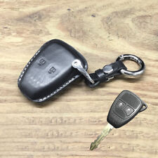 Handmade Leather Remote Key Case Cover Shell FOB For Jeep Wrangler JK 2007-2017 picture