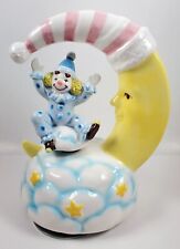 Vintage Schmid Music Box Clown & Moon, Rotates & Plays When You Wish Upon a Star picture