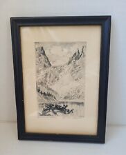 Lyman Byxbe (1886-1980) Emerald Lake  Signed And Framed Etching, c.1948 picture