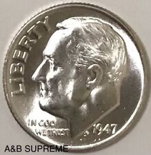 1947 S Roosevelt Dime Gem Bu Uncirculated  90% Silver picture