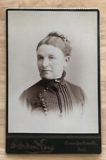ANTIQUE NICHOLSON AND SONS CIVIL WAR ERA MATRONLY WOMAN CABINET PHOTOGRAPH CARD picture