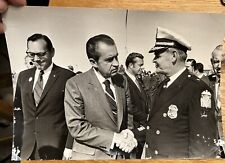 Vintage Official White House Photograph Nixon Police Chief Columbus 1970 Picture picture