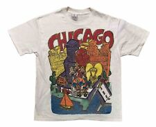 Vintage Chicago Themed Attractions Crewneck Short Sleeve T-Shirt Men's XL picture