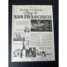 Rare vintage 1932 san francisco travel print ad picture