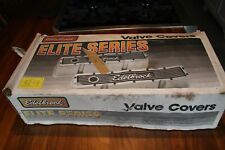 NOS Vintage Edelbrock Elite Series 4249 Tall Polished Aluminum Valve Covers picture