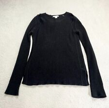 Christopher Fischer Cashmere Sweater Womens Medium Black Open slash shoulder picture