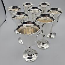 Set of 8 WALLACE SILVER #14 Sterling Silver Water Goblets picture