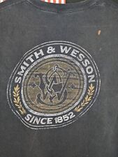 Smith & Wesson Tshirt Men's M Bleached Tattered Grunge Outdoors Distressed VTG  picture