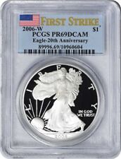 2006-W $1 American Silver Eagle 20th Anniversary PR69DCAM First Strike PCGS picture
