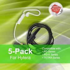 5x Acoustic Tube PTT Earpiece (2-Wire) for Hytera Radios PD700 PT560 PD792EX picture