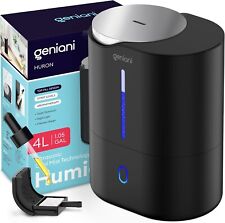GENIANI Top Fill Humidifiers for Bedroom with Essential Oil Diffuser 4L (Black) picture