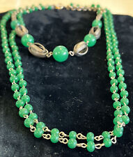 Antique Green Amazonite Stone Necklace 26