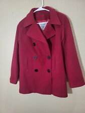Marvin Richards Women's Red Wool Coat. Size 8,Cond.is Very Good. picture