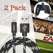 2 Pack FAST Charger Cable Cord for PlayStation 4 slim PS4 Dualshock Controller picture