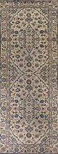 Ivory Semi-antique Floral Traditional 9 ft. Runner Rug Wool Hand-knotted 3x9 picture