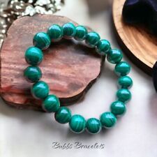 Malachite Bracelet Extremely Rare Natural Stones 10mm picture
