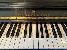 Steinway 45 Upright Piano Satin Ebony, Excellent Condition picture