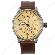 Luftwaffe Pilot Watch - WW2 German ME 109 Military Wristwatch with Leather Strap picture