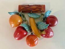 Fabulous & Iconic Mixed Fruit Bakelite Brooch - Circa Late 1930s-40s picture