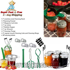 Home Canning Supplies Food Fermentation Tool Jar Lifter Mason Lids Labels Set picture