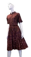 Mimi Of Miami 1960s dress vintage house brown eames modern atomic age  27in Wais picture