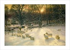 Farquharson Shortening Winter's Day sheep art print poster wall art + BORDER picture
