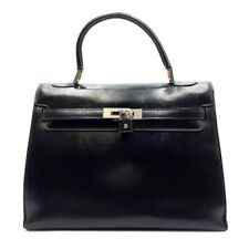 Authentic BALLY hand top handlbag vintage turnlock leather formal from japan picture