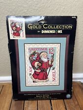 Vintage Dimensions Gold Collection Santa Stamp Cross Stitch Kit 8688 picture
