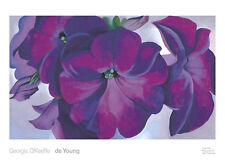 Petunias, 1925 Georgia O'Keeffe Art Print Poster Purple Flower Floral 36x26 picture