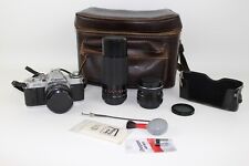 Vintage Canon AV-1 SLR Camera With Multiple Lenses-Case+Extras Tested picture