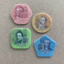 Plastic Coin LOT. TRANSNISTRIA Complete SET of 4 Plastic Coins (Rubles) Rare RRR picture