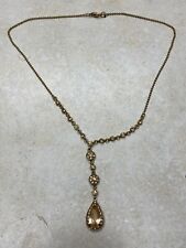 Vintage Monet Gold Tone Pendant Necklace picture
