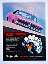 1969 Dodge Charger Magnum R/T Vintage Red Original Print Ad 8.5 x 11