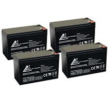 4 PACK OF 12V(VOLT)  7.2AH AMP SEALED LEAD ACID BATTERY AGM RECHARGEABLE F1/T1 picture