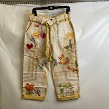WE THE FREE Electric Sands Embroidered Pants Women's Size 6 Sunshine picture