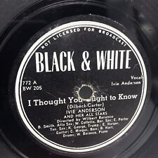 Ivie Anderson I Thought You Ought to Know / Voot is Here to Stay Black & White picture