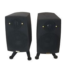 Boston Acoustics Micro90x Speakers with Stands Wall Brackets Pair (2) Black picture