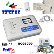 USA FDA 3 Channel ECG/ EKG machine portable Electrocardiograph printer+software  picture