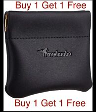 Travelambo Leather Squeeze Coin Purse Pouch Change Holder For Men & Women BOGO picture