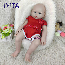 IVITA 18'' FullBody Soft Silicone Reborn Doll Cute Blue Eyes Baby Girl Infant picture