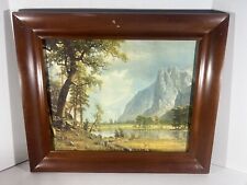 ANTIQUE ALBERT BIERSTADT FRAMED COUNTRYSIDE MOUNTAINS picture