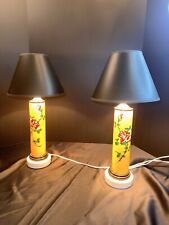PAIR  Of JAPANESE  CLOISONNE CYLINDER LAMP’s  12